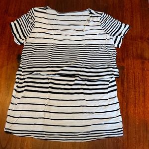 Nursing black and white t-shirt - medium
